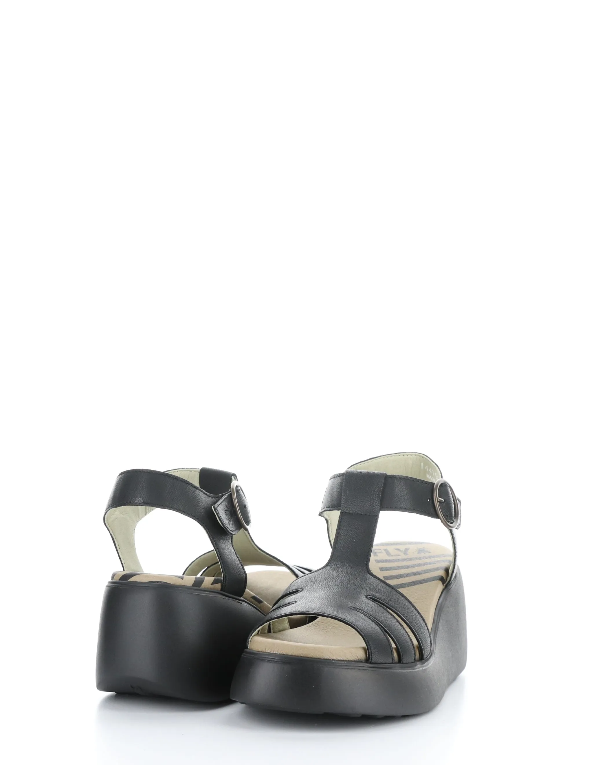 DUMA955FLY 000 BLACK Round Toe Sandals