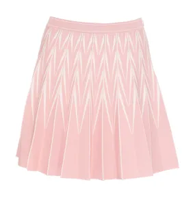 Elasticated Waistband Pleated Mini Skirt