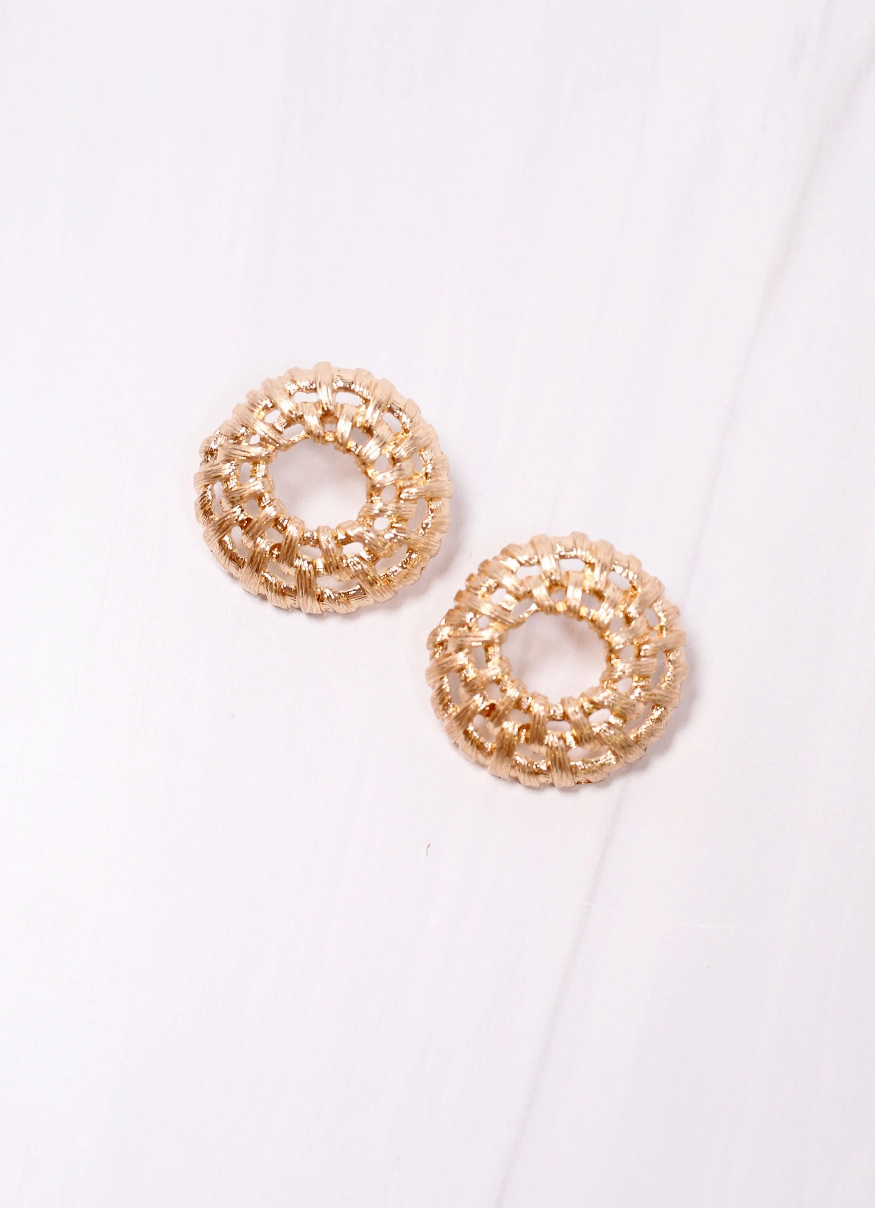 Gold Woven Earring Shefford,