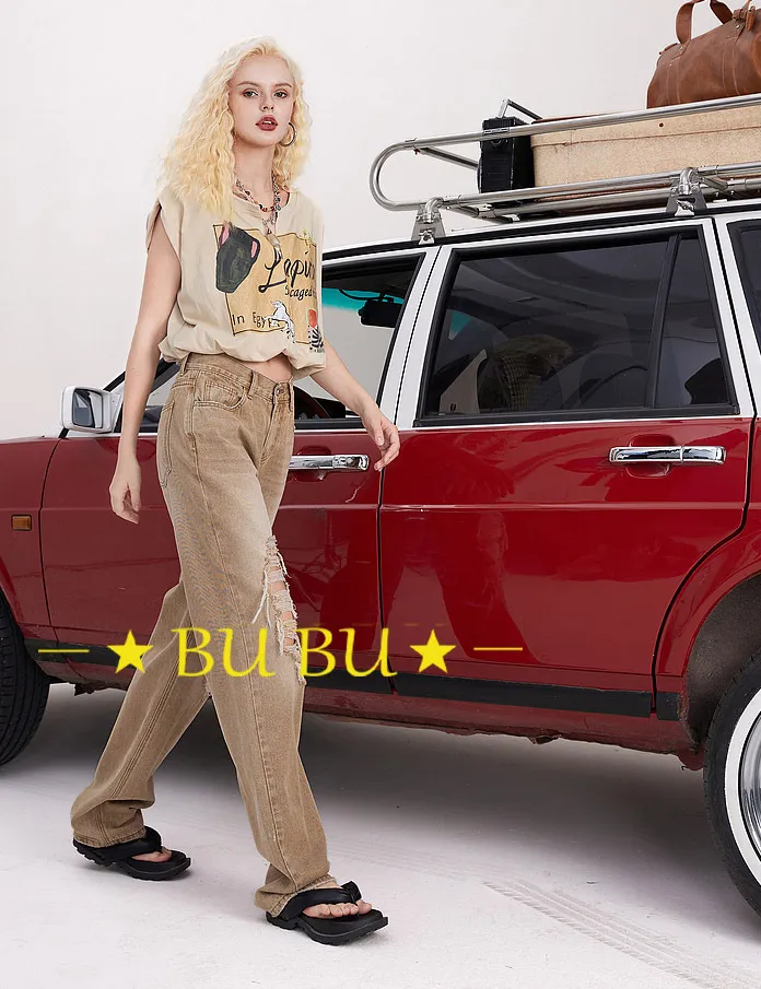 ELF SACK  |Crew Neck Short Blended Fabrics Sleeveless Street Style