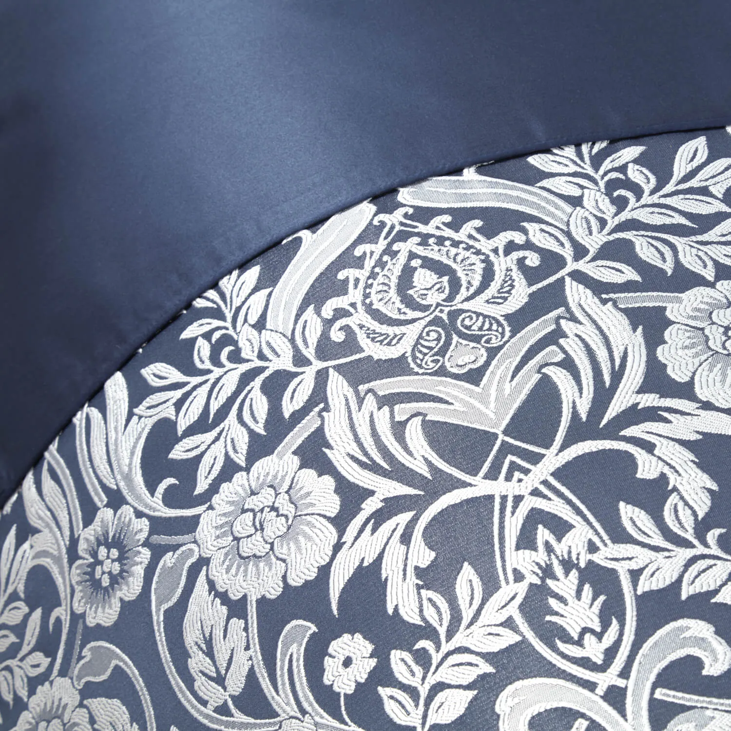 Luxurious Navy Jacquard Duvet Set