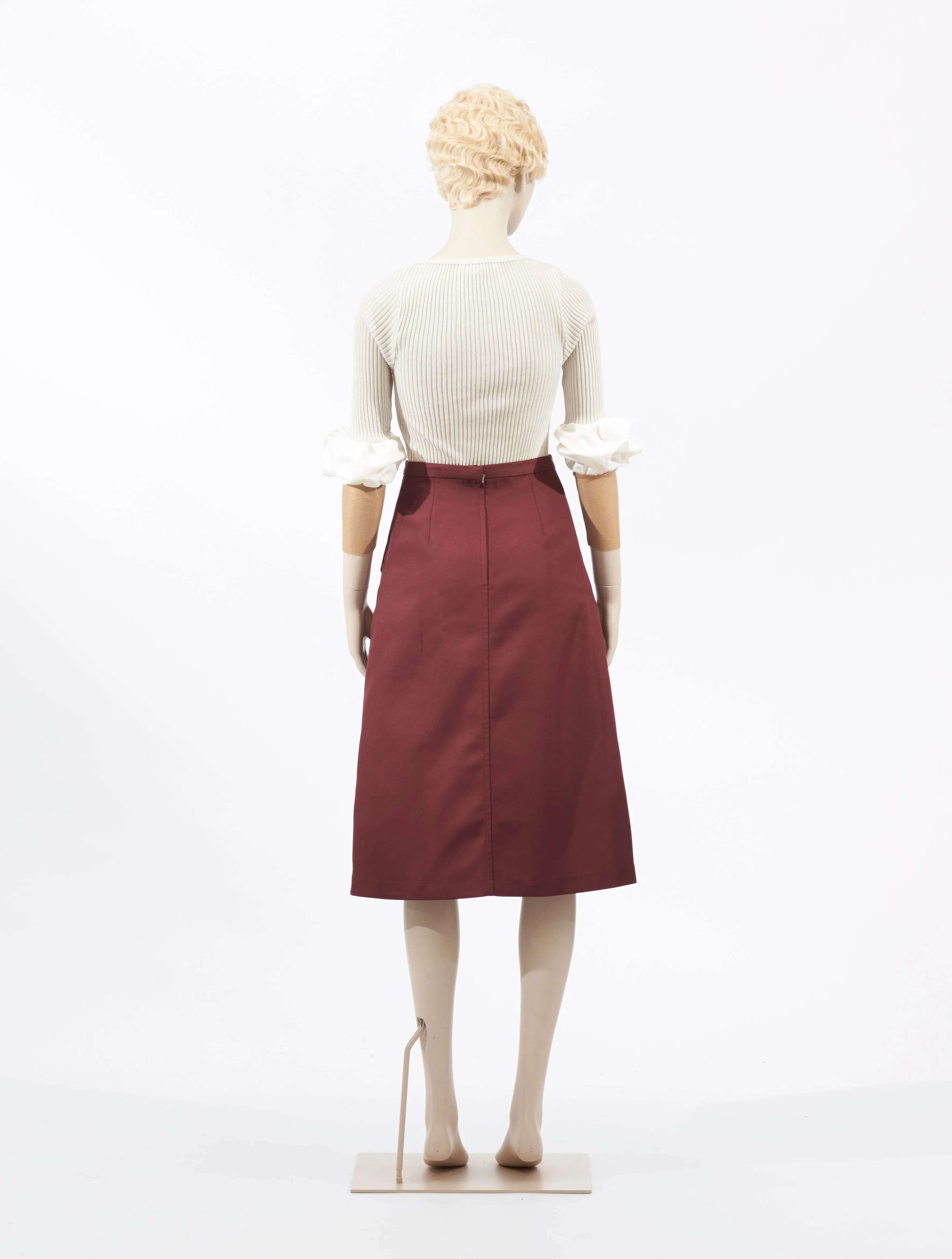 Burgundy Embroidery Skirt by Toga Pulla