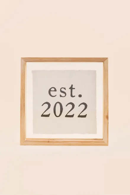 Est. 2022 Wall Plaque
