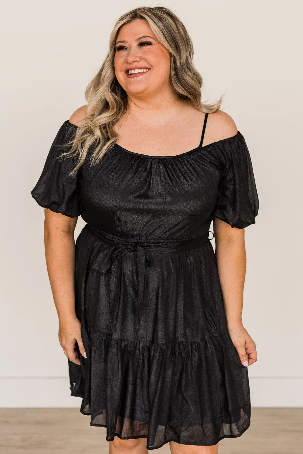 Miraculous Black Puff Sleeve Dress