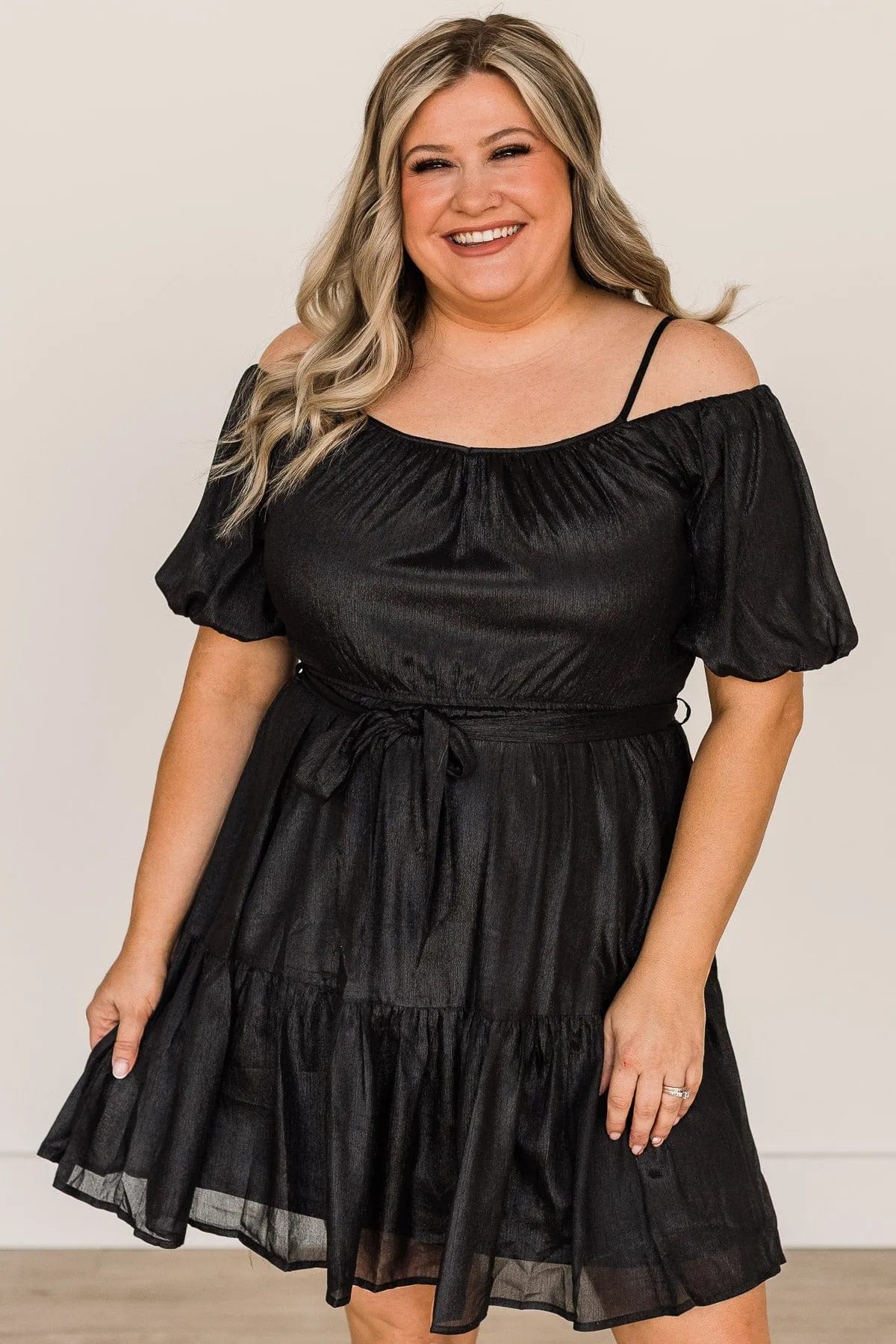 Miraculous Black Puff Sleeve Dress