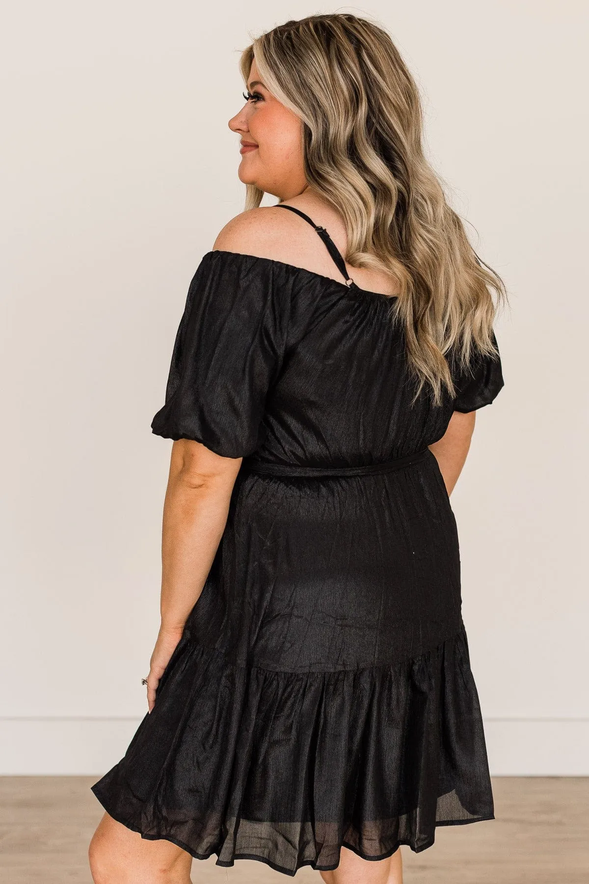 Miraculous Black Puff Sleeve Dress