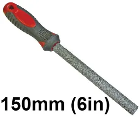 Faithfull Carbide Tile File Half Round Soft-Grip - 150mm - [TB-FAITLFILE]