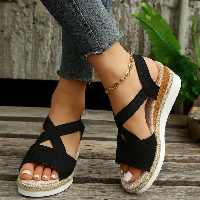 Fashion Buckle Peep Toe Sandals Women(2)