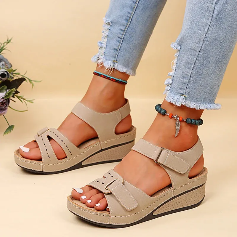 Fashion Buckle Peep Toe Sandals Women