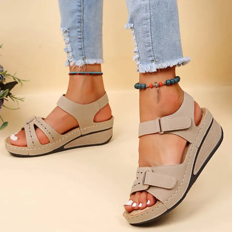 Fashion Buckle Peep Toe Sandals Women