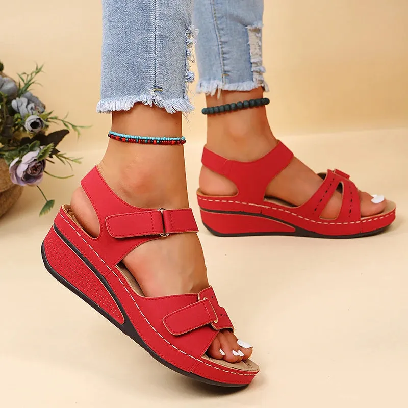 Fashion Buckle Peep Toe Sandals Women