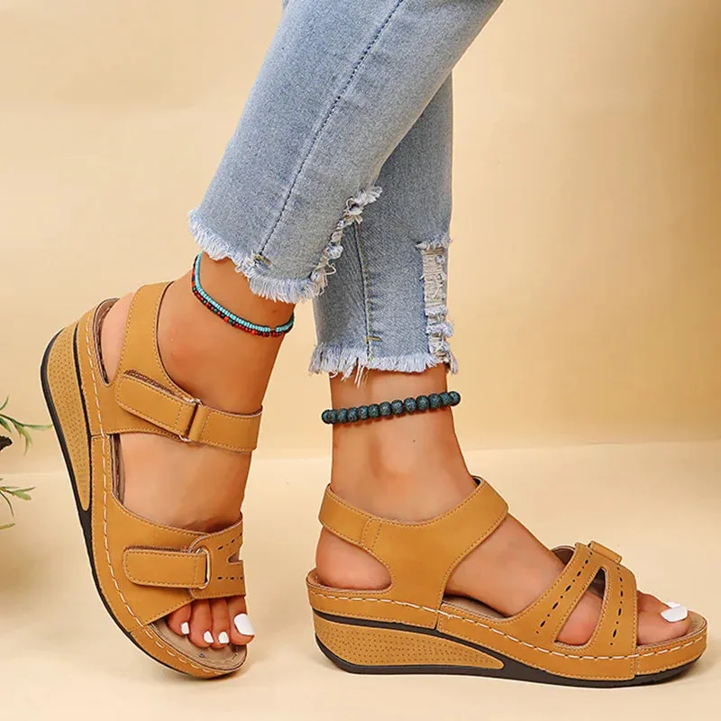 Fashion Buckle Peep Toe Sandals Women