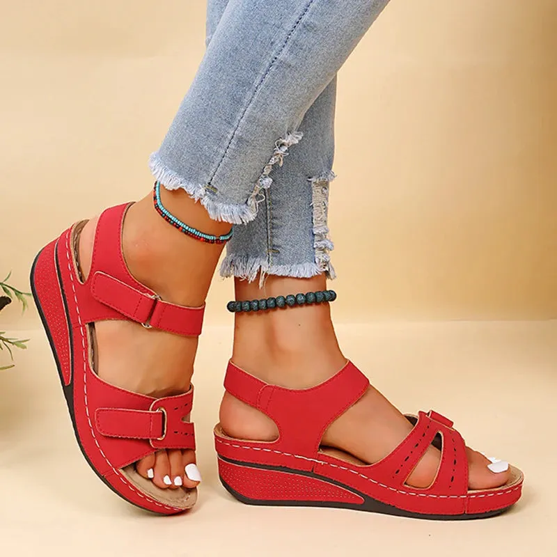 Fashion Buckle Peep Toe Sandals Women