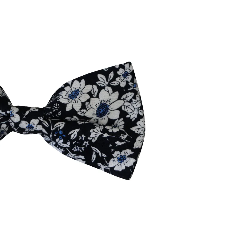 Men's Floral Cotton Bow Tie & Handkerchief Bundle