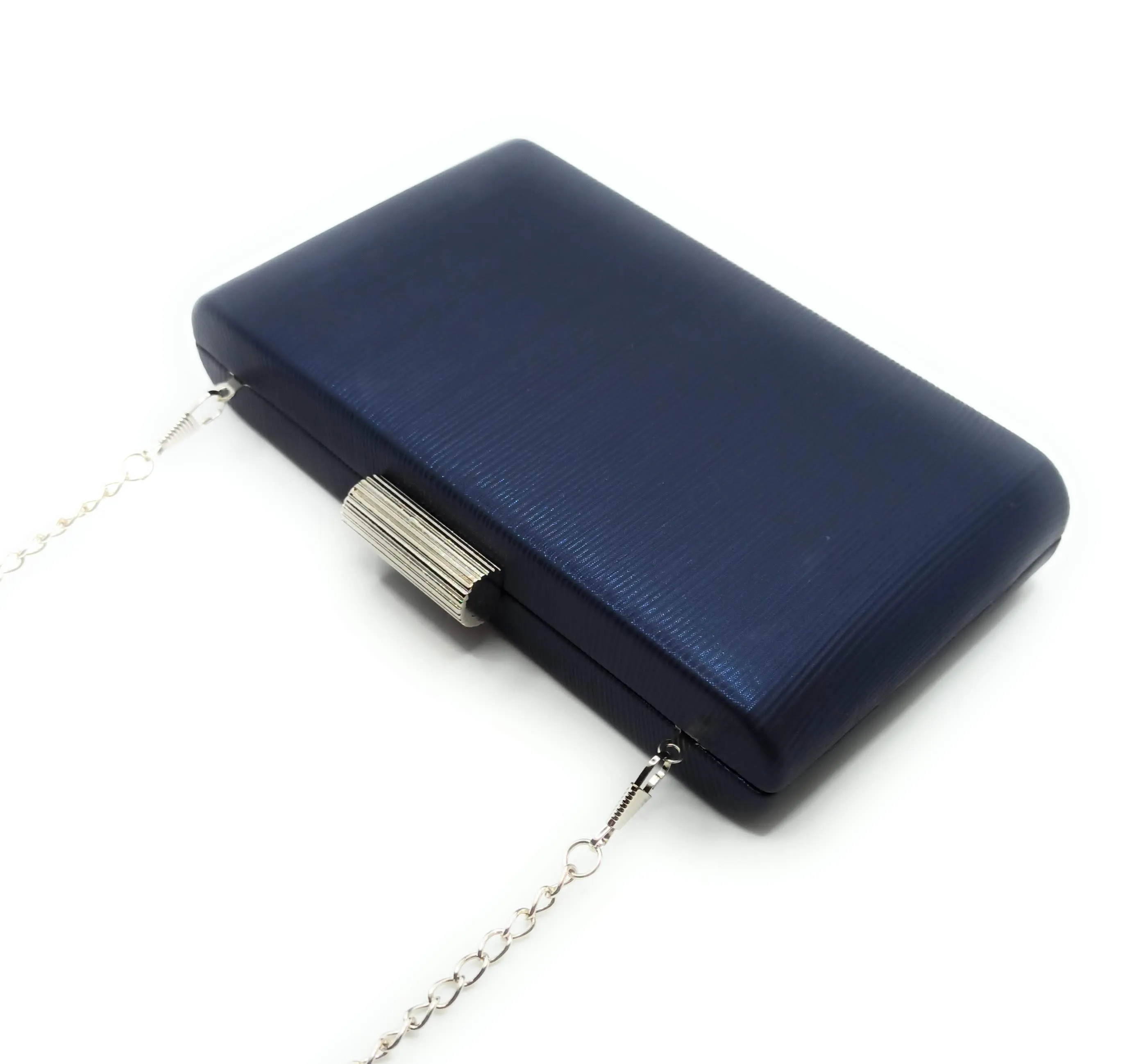 Cartera De Mano Bolso Fiesta in Rayas Azul Noche