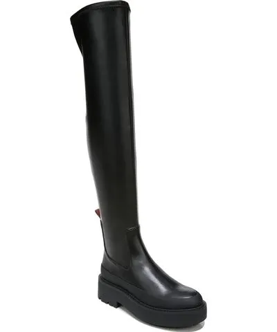 Franco Sarto Janna Womens Crocodile Embossed Tall Over-The-Knee Boots