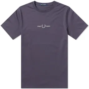 Fred Perry Embroidered T-Shirt in Dark Graphite