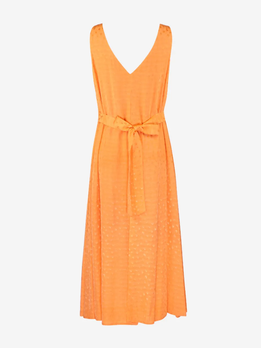 Frnch Paris - Sleeveless Jacquard Patterned Midi Dress Cecile