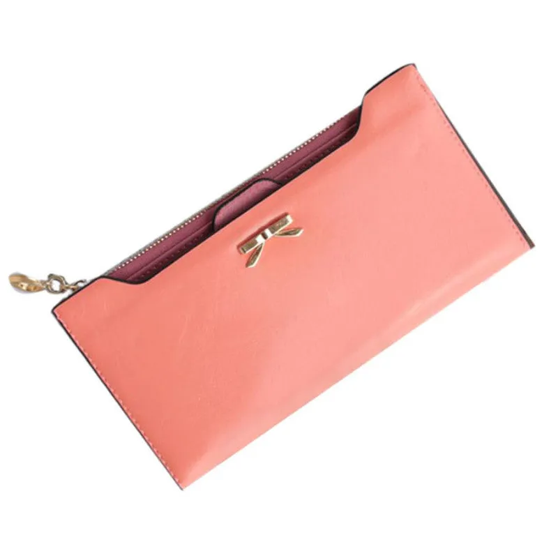 Golden Bow Knot Clutch Wallet