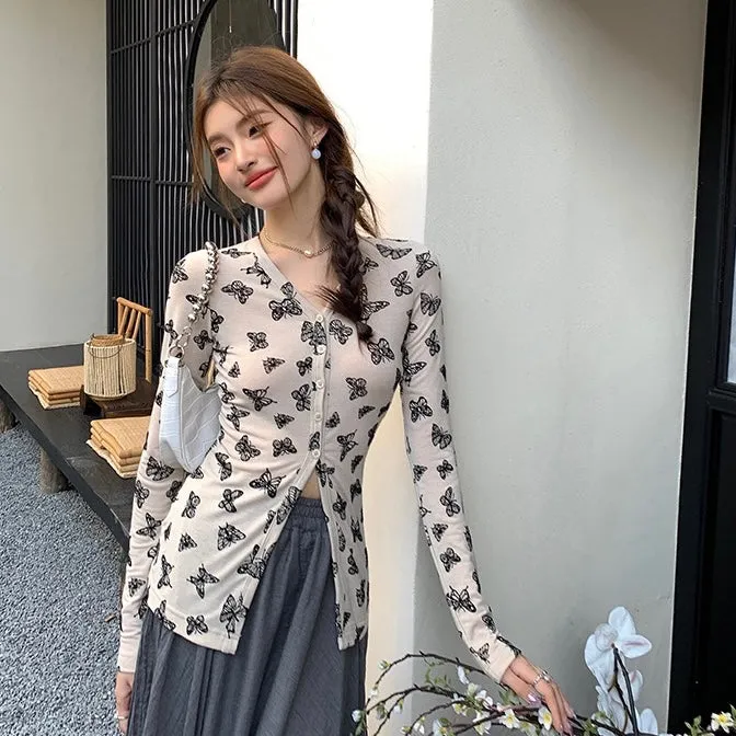 Butterfly Top in Grey