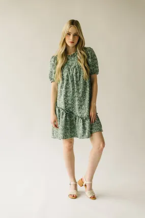 Green Asymmetrical Embroidered Dress Enfield