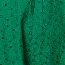 Green Eyelet Swing Dress with Ruffle Sleeves