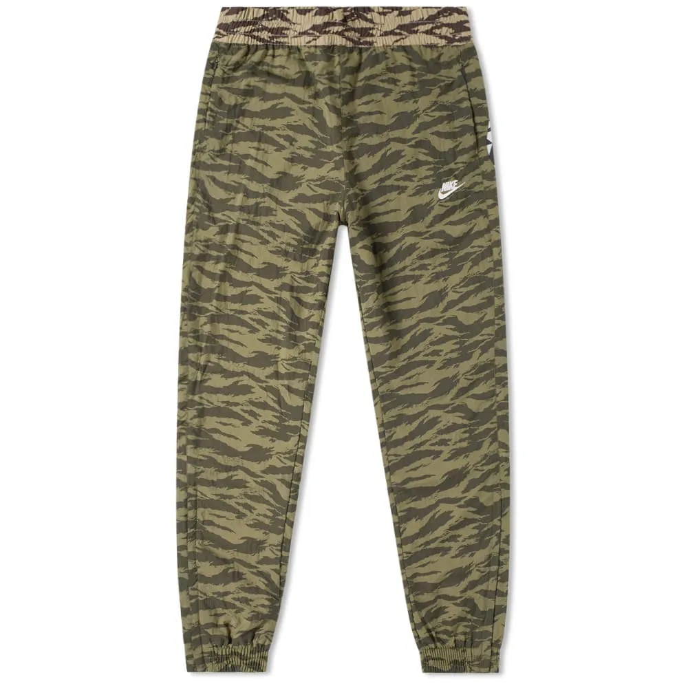 Green Nike Swoosh Woven Pants