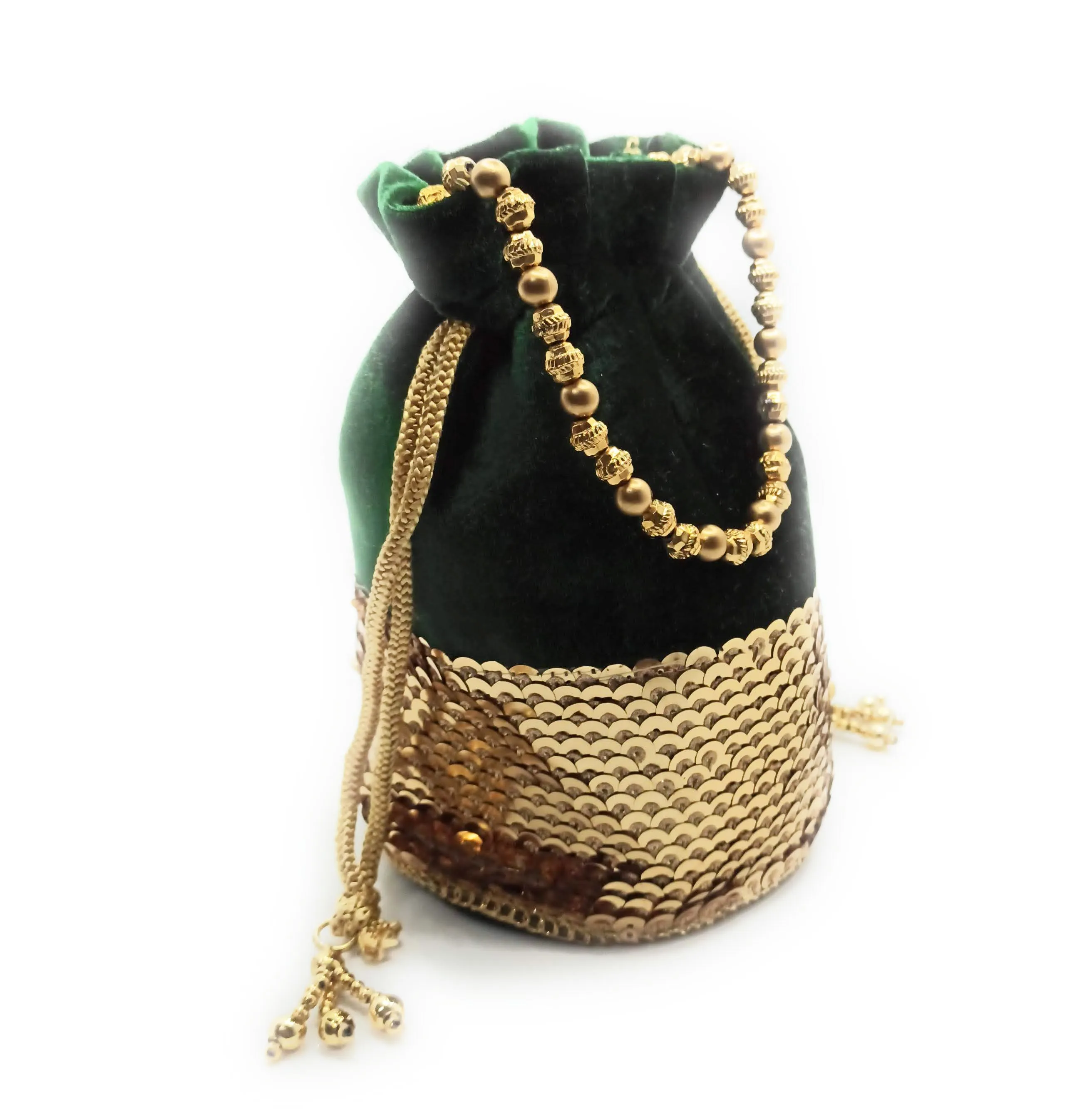 Water Green Suede Party Handbag