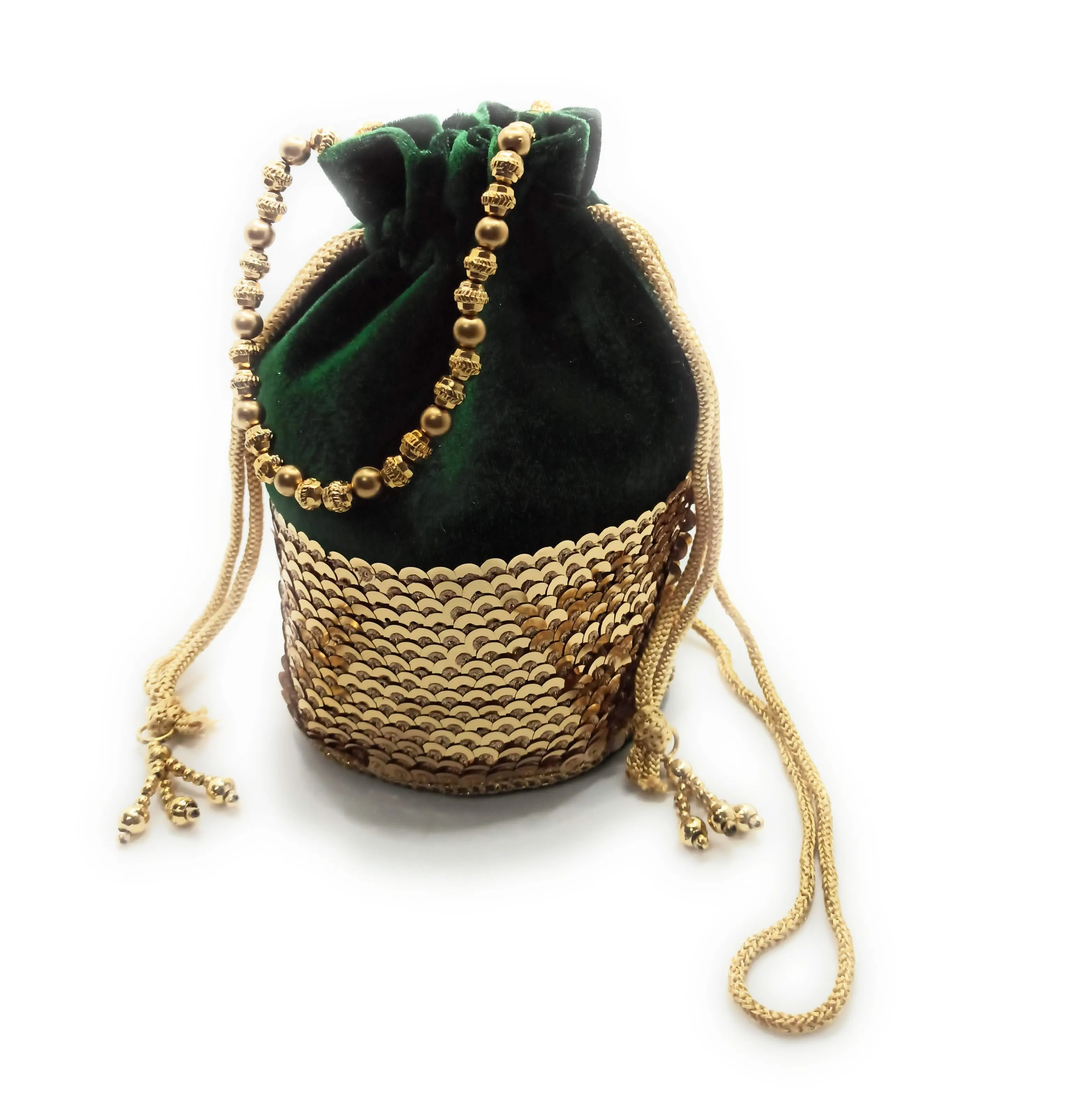 Water Green Suede Party Handbag