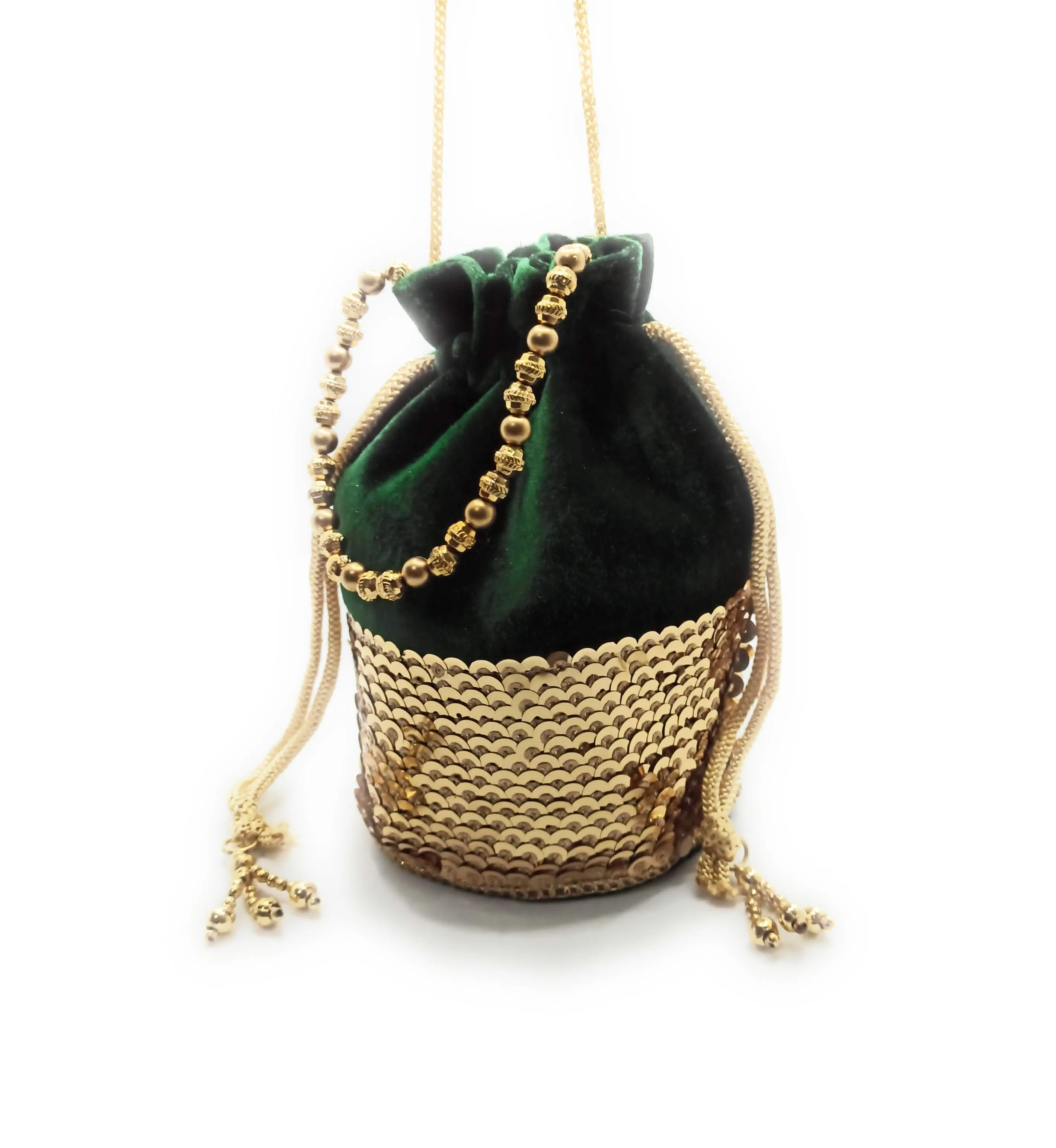 Water Green Suede Party Handbag