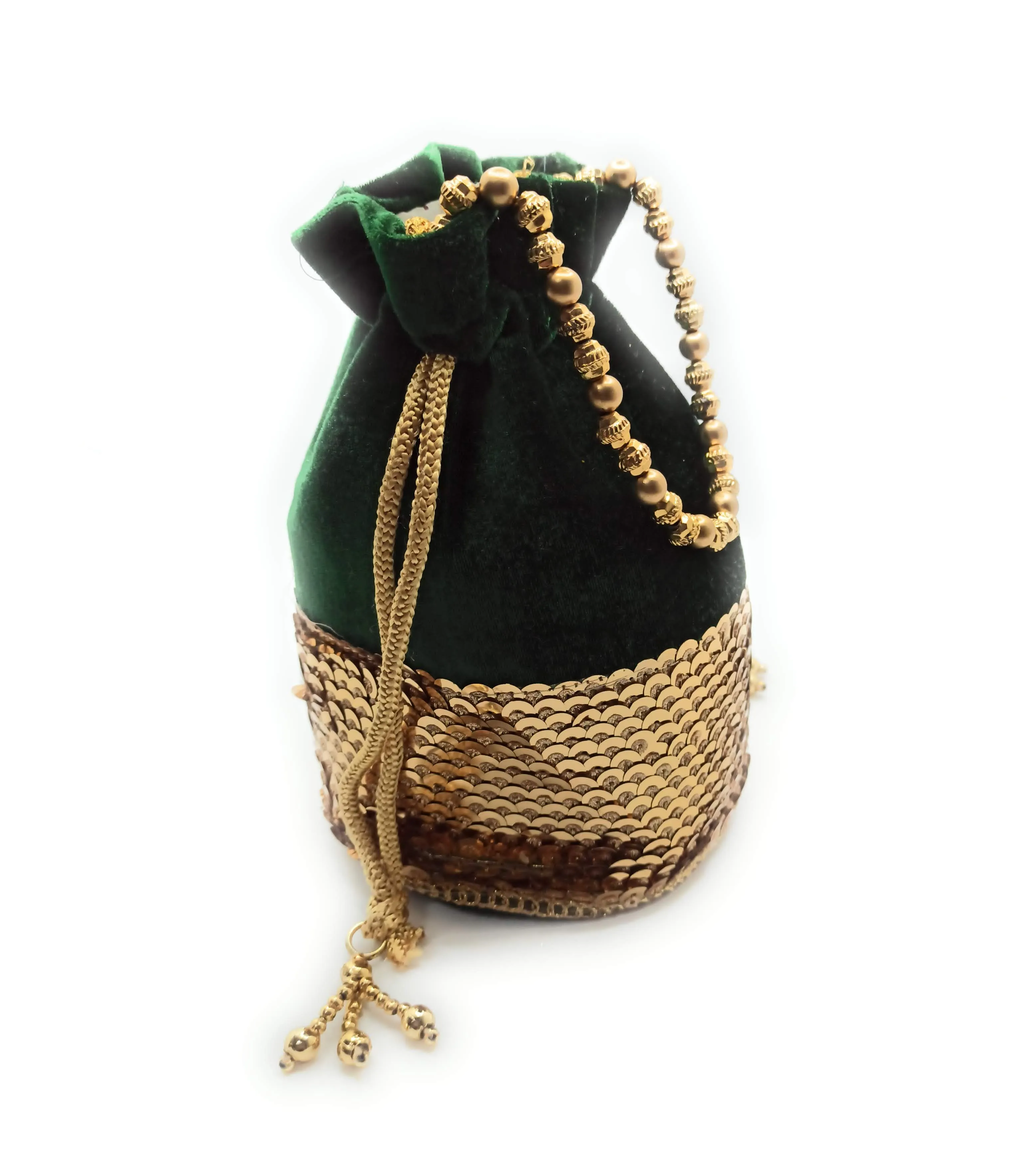 Water Green Suede Party Handbag