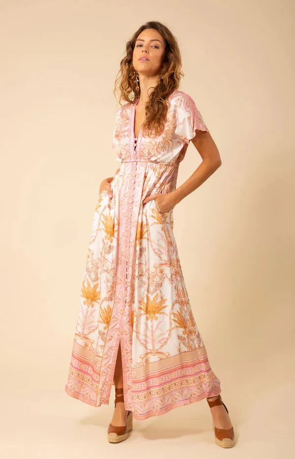 Hale Bob    Andrea Maxi Dress Pink