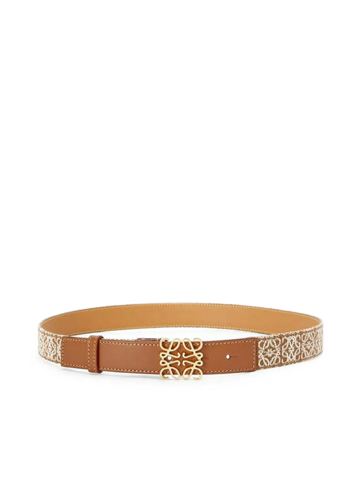 Jacquard and Calfskin Anagram Belt