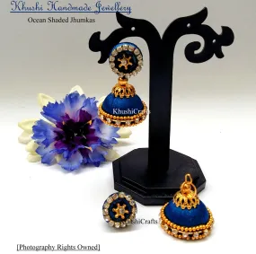 Ocean Shaded Jhumkas