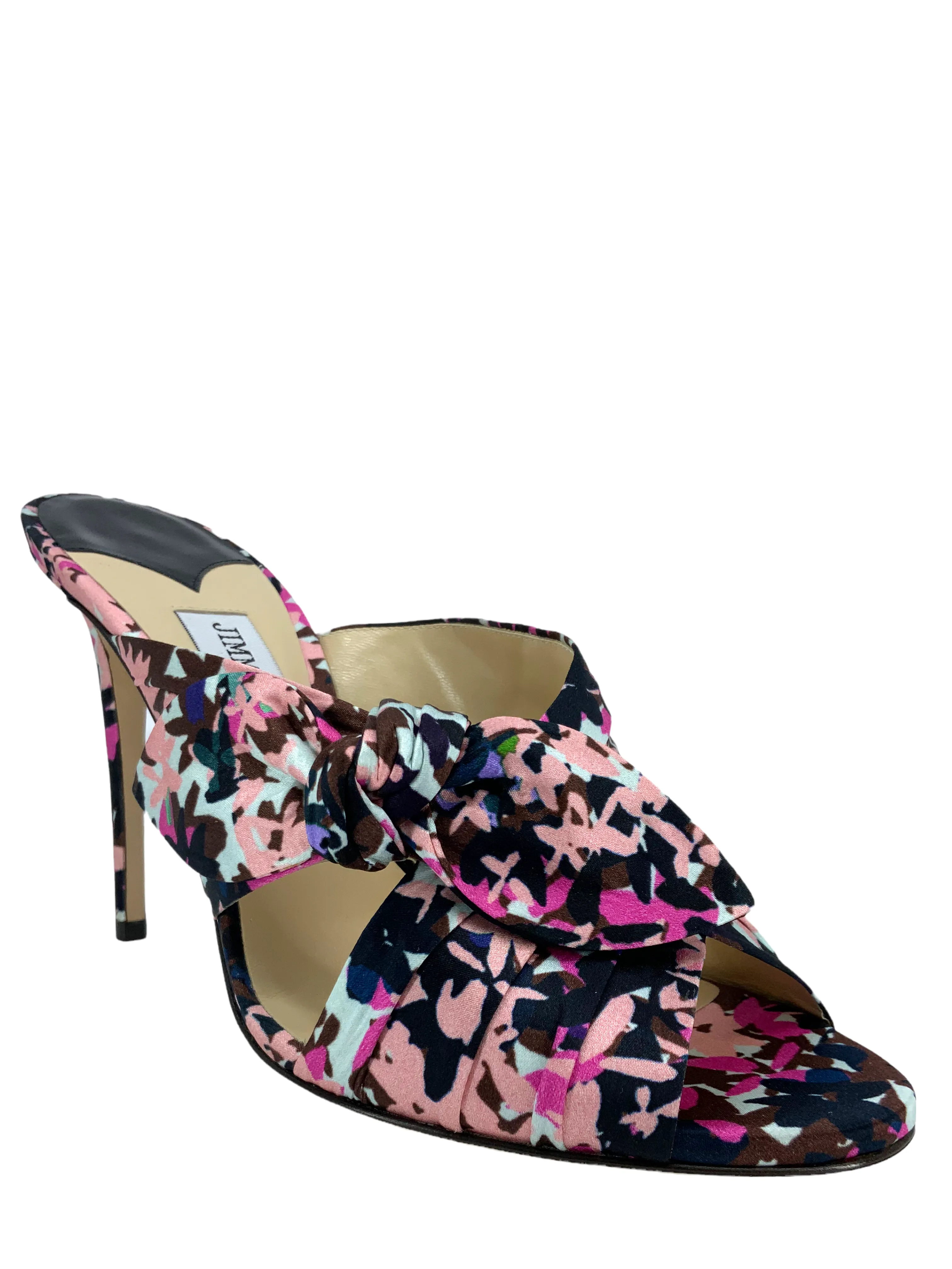 Size 10 Jimmy Choo Printed Bow Slide Sandals