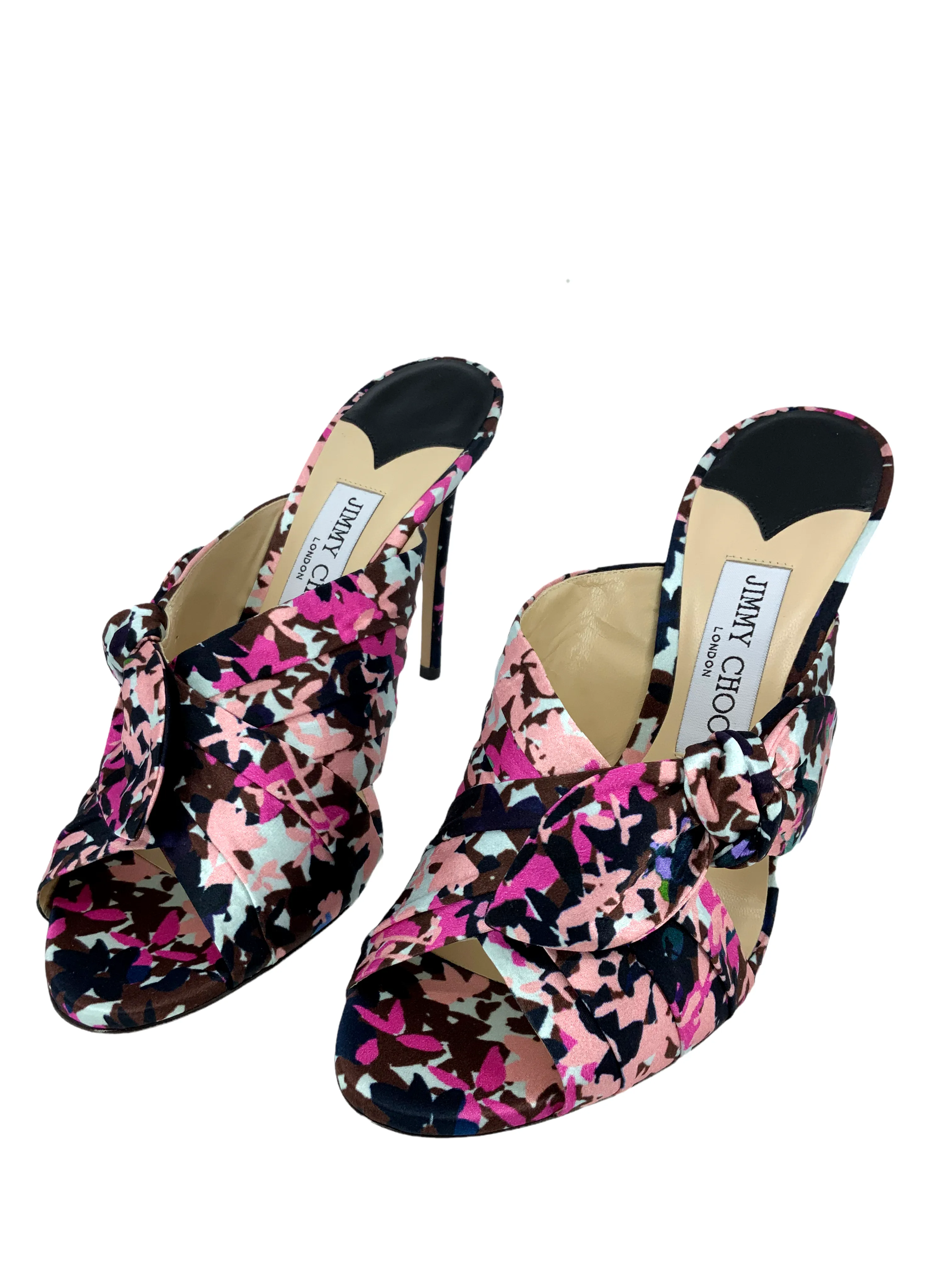 Size 10 Jimmy Choo Printed Bow Slide Sandals