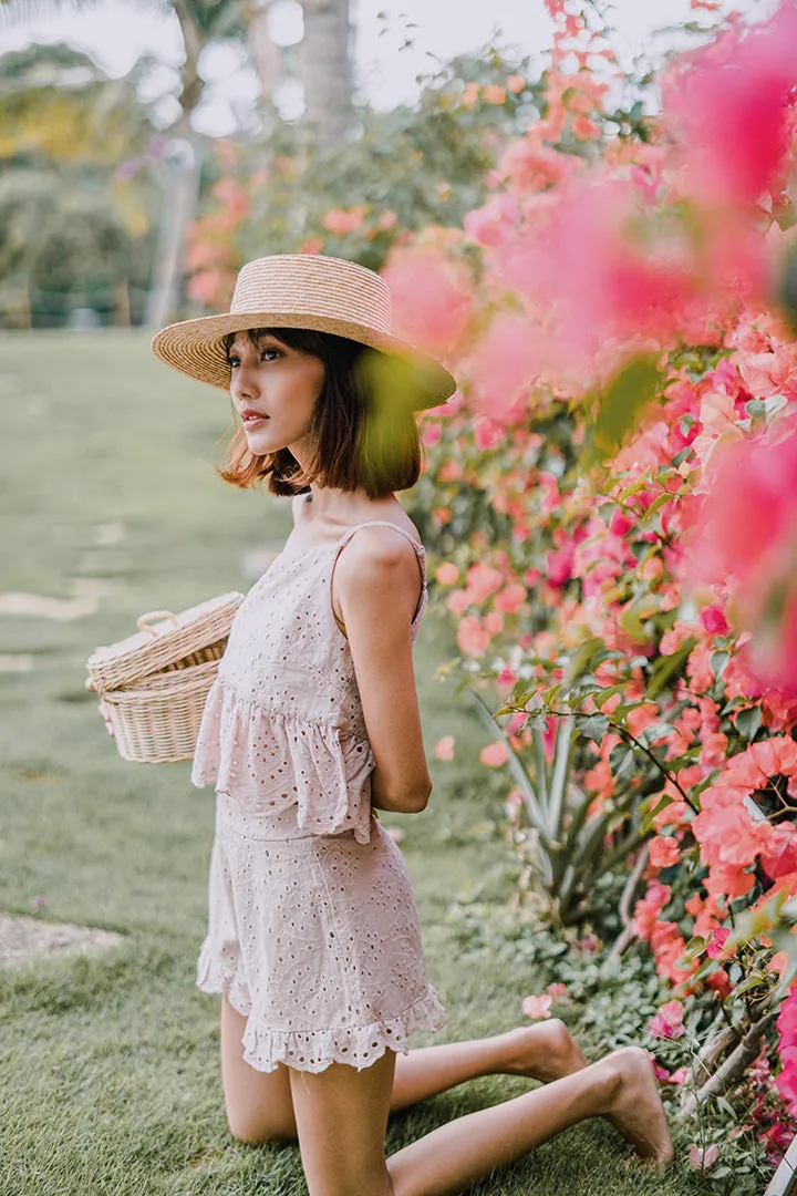 Blush Keir Eyelet High Waist Shorts