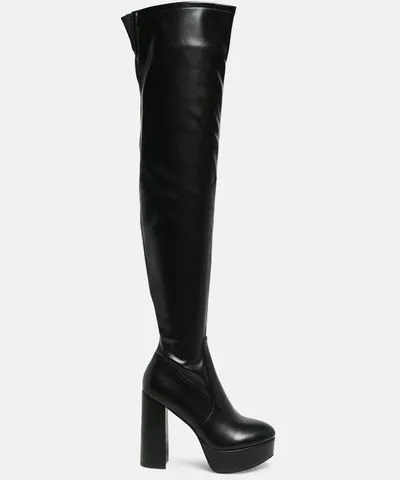 London Rag high block heeled over the knee boots