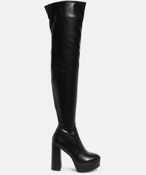 London Rag high block heeled over the knee boots