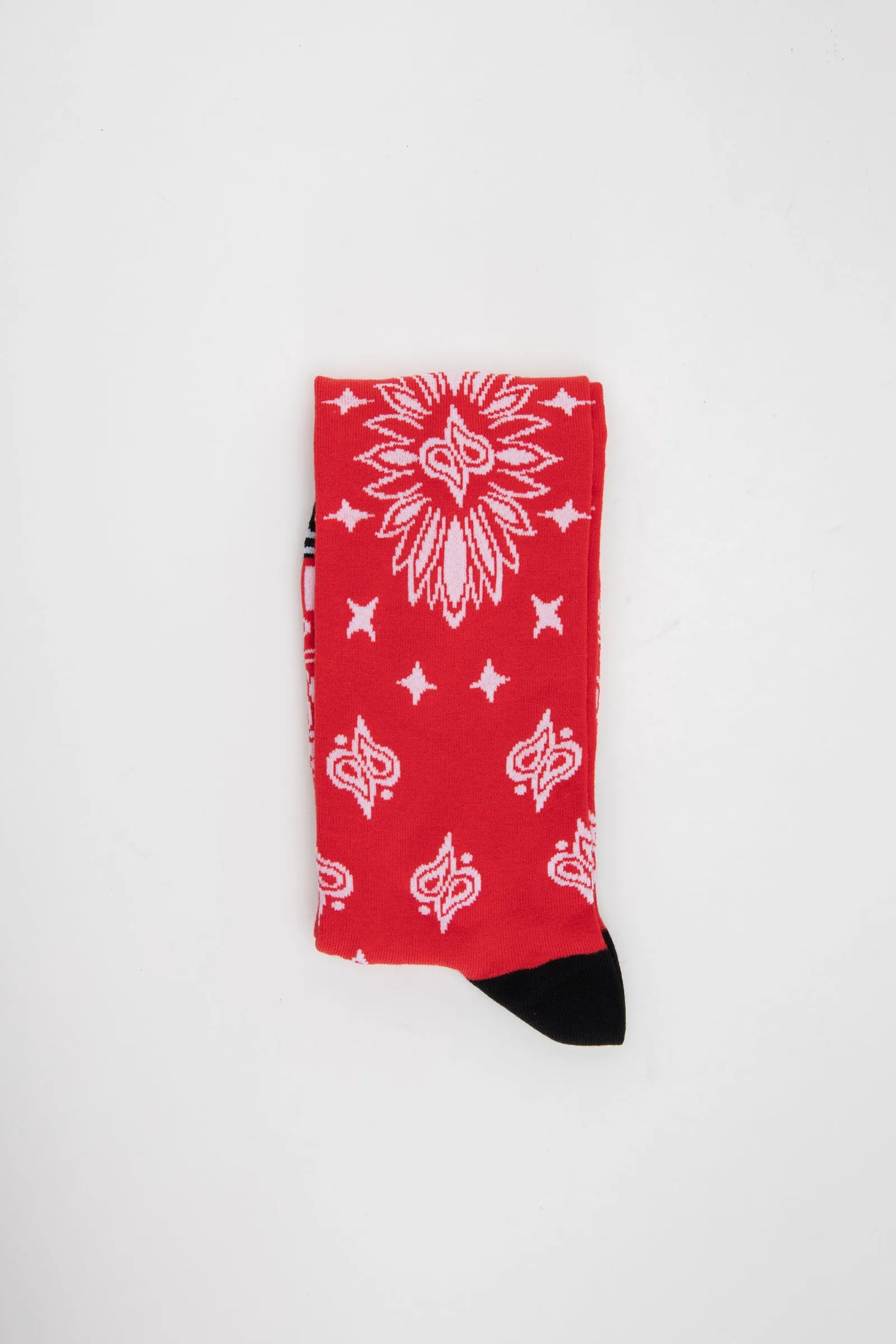 Long bandana print socks