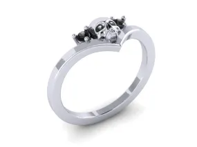 Skull V Shape Ring-UDINC0436