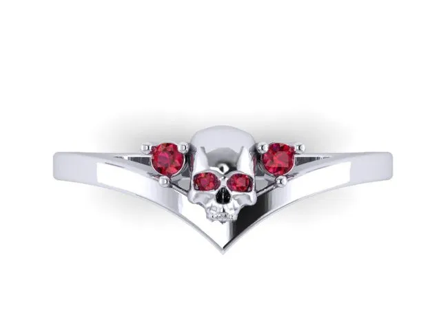 Skull V Shape Ring-UDINC0436