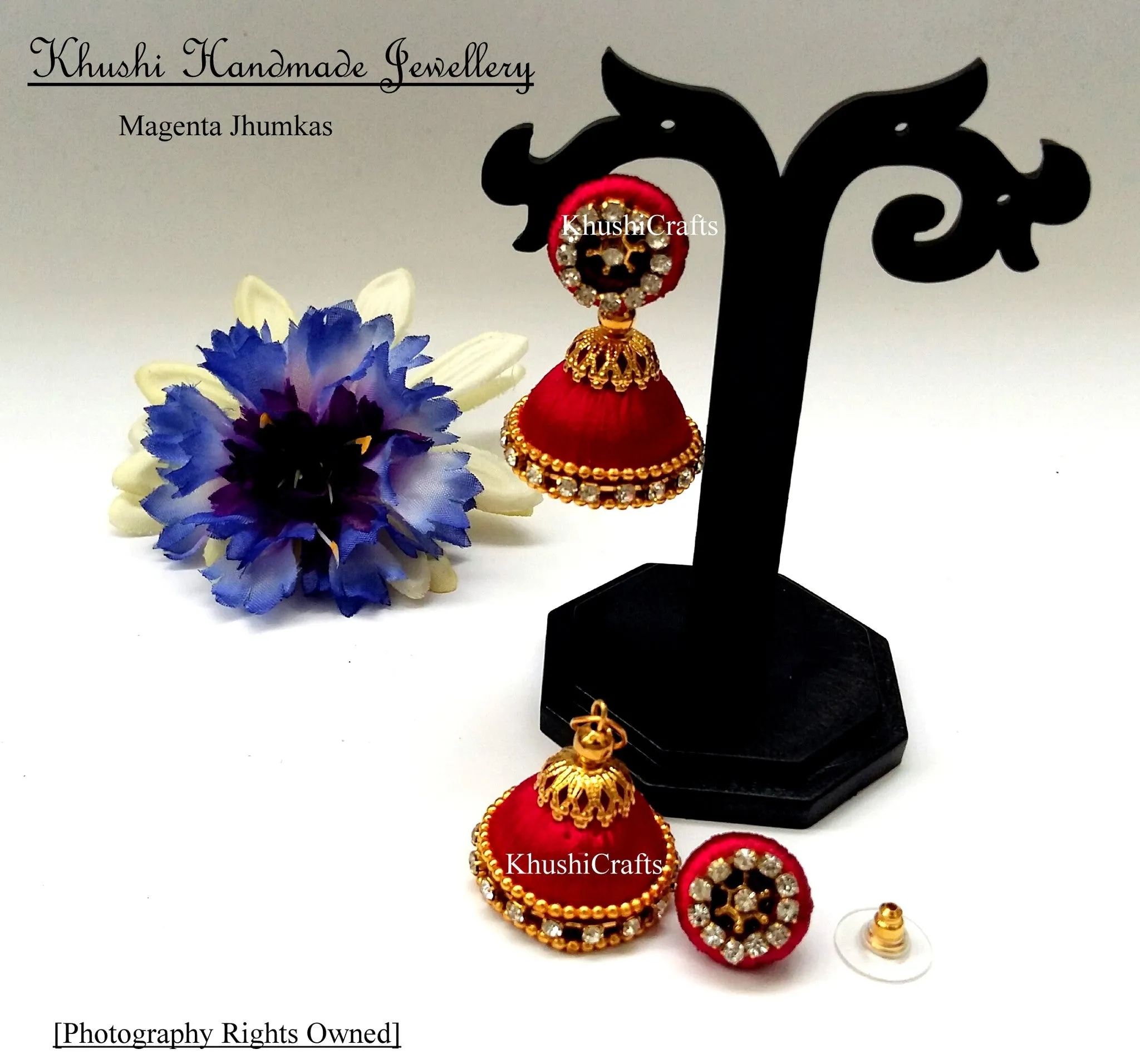 Magenta Jhumkas