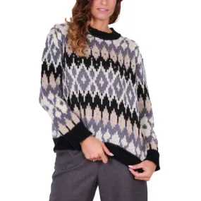 Women's Geometric Fantasy Grey Sweater