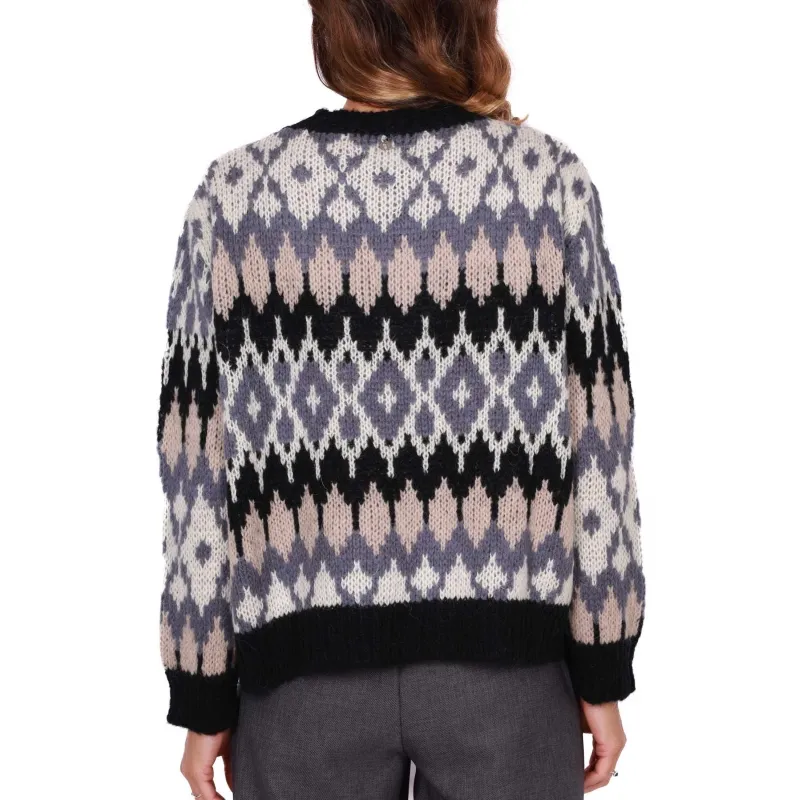 Women's Geometric Fantasy Grey Sweater