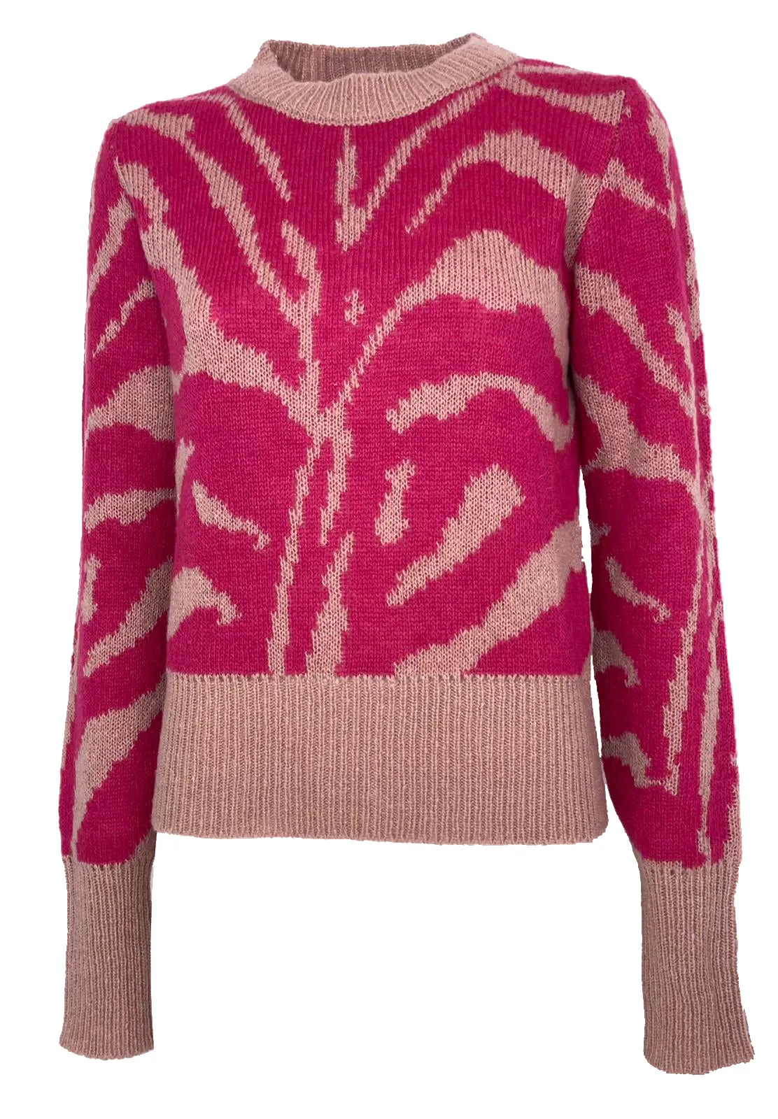 Women's Jacquard Wool Blend Patterned Sweater