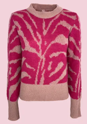 Women's Jacquard Wool Blend Patterned Sweater