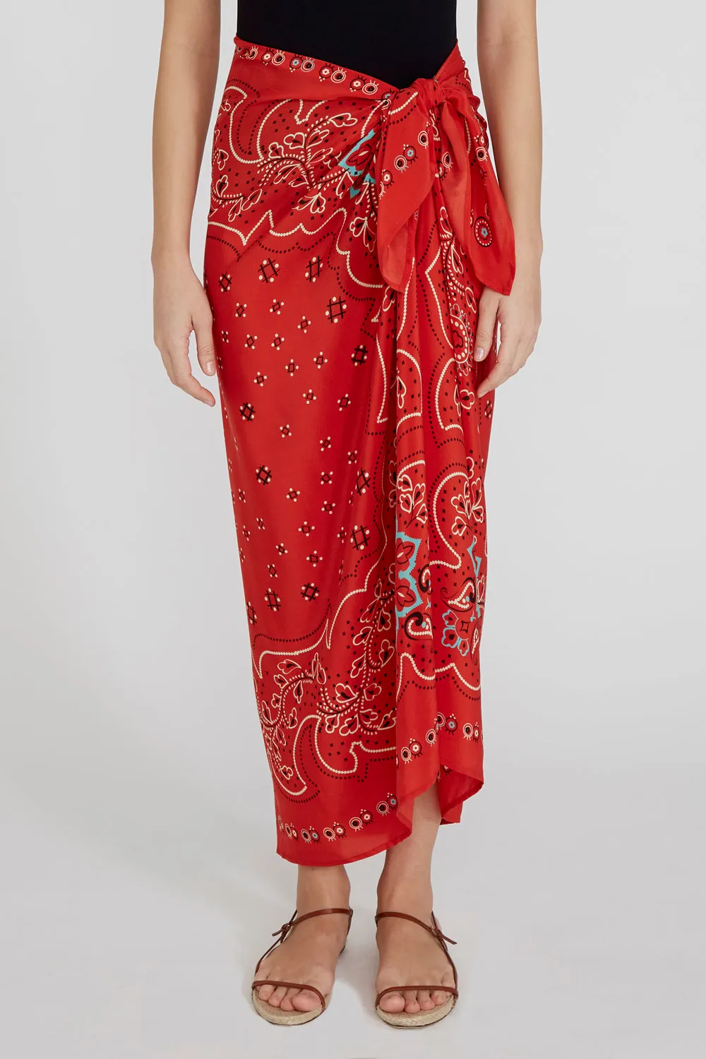 Sarong Pompeian Red