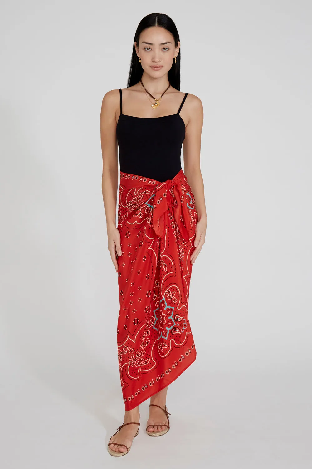 Sarong Pompeian Red