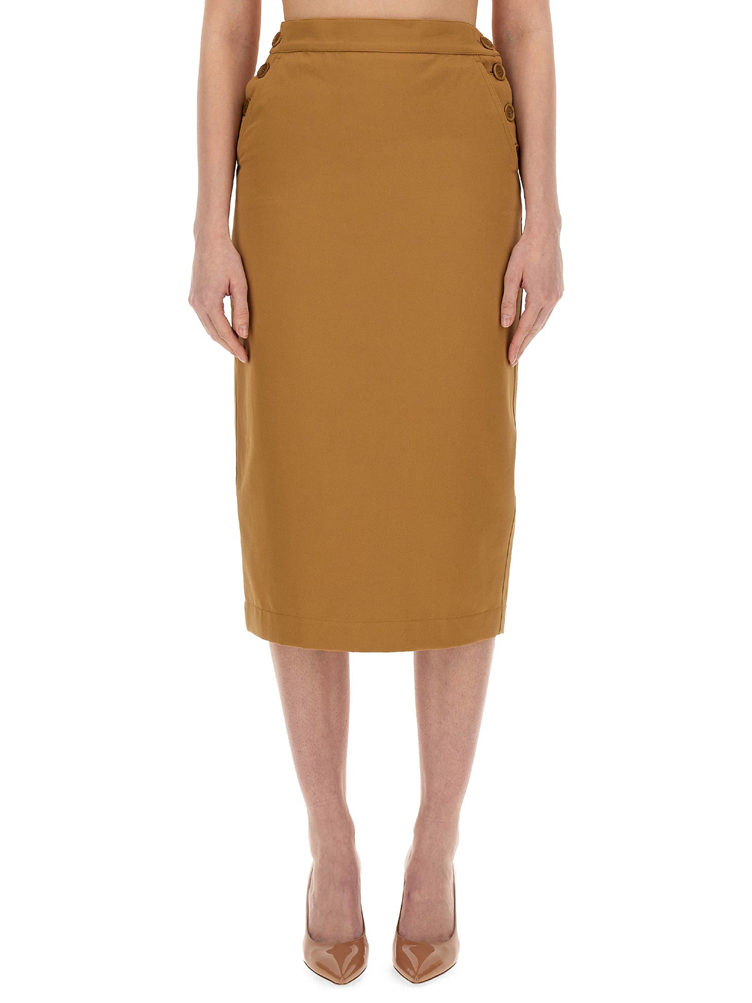 MAX MARA Crest Skirt crafted in Cotton